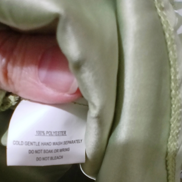 Saints + Secrets Olive Leaf Print Balloon sleeved Ruffle Hem Mini Dress, - Picture 9 of 11